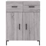 vidaXL Buffet haut Sonoma gris 69 5x34x180 cm Bois d'ingénierie