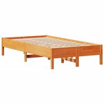 vidaXL Cadre de lit sans matelas cire marron 120x200cm bois pin massif