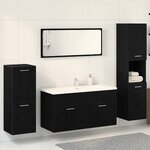 vidaXL Ensemble de meubles de salle de bain 4 Pièces Chêne noir