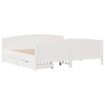 vidaXL Cadre de lit sans matelas blanc 180x200 cm bois massif de pin