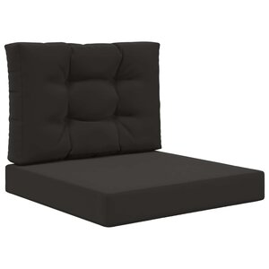 vidaXL Coussin de canapé d'extérieur 2 Pièces Noir Polyester
