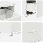vidaXL Armoire à tiroirs Blanc 55 x 45 x 33 5 cm Bois d'ingénierie