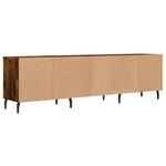 vidaXL Meuble TV chêne fumé 150x30x44 5 cm bois d'ingénierie