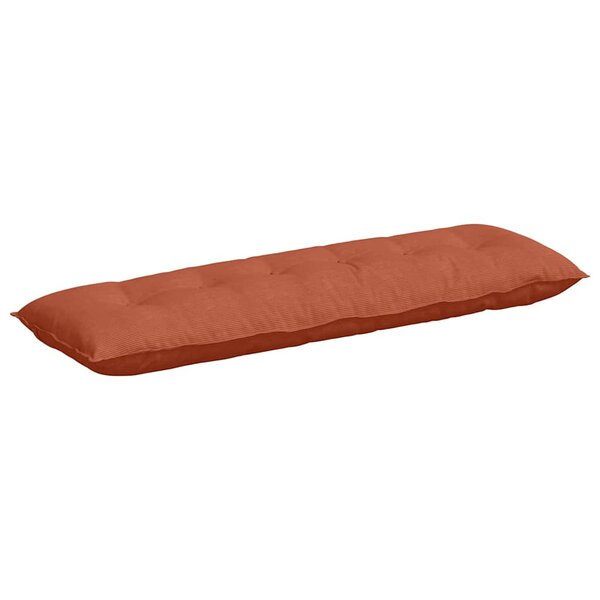 vidaXL Coussin de Dos Rouge orange 160 x 50 cm Tissu en velours côtelé