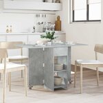 vidaXL Table à dîner 115 x 70 x 75 cm Bois d'ingénierie Gris béton