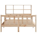 vidaXL Lit bibliothèque sans matelas 135x190 cm bois de pin massif