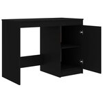 vidaXL Bureau Noir 140x50x76 cm Bois d’ingénierie