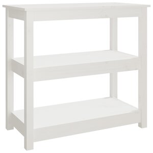 vidaXL Table console Blanc 80x40x74 cm Bois massif de pin