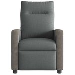 vidaXL Fauteuil inclinable électrique Gris foncé Tissu