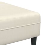 vidaXL Canapé avec coussin 3 Pièces Crème Velours