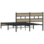 vidaXL Cadre de lit sans matelas chêne sonoma 140x190 cm