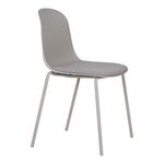 2 chaises gris clair avec assise en coussin
