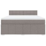 vidaXL Sommier à lattes de lit avec matelas Taupe 180x200 cm Tissu