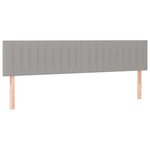 vidaXL Sommier à lattes de lit matelas LED gris clair 120x190 cm tissu