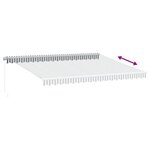 vidaXL Auvent manuel rétractable avec LED anthracite blanc 450x350 cm