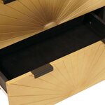 vidaXL Buffet Noir et or 60 x 33 x 75 cm bois de manguier massif