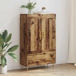 vidaXL Haut Armoire Bois Ancien 69 5 x 31 x 115 cm Bois d'ingénierie