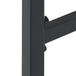 vidaXL Tabourets de bar lot de 2 noir acier enduit de poudre