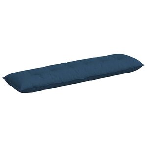vidaXL Coussin de Dos Bleu 180 x 19 x 50 cm tissu