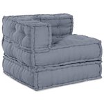 vidaXL Unité de canapé modulaire 2 Pièces Gris 140 x 70 x 56 cm Tissu