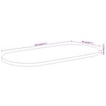 vidaXL Dessus de table 110x50x3 8 cm ovale bois massif d'acacia