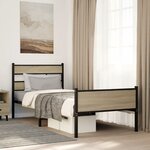 vidaXL Cadre de lit sans matelas chêne sonoma 100x200 cm
