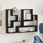 vidaXL Cube mural Chêne noir 96 x 12 x 64 cm Bois d'ingénierie