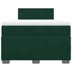 vidaXL Sommier à lattes de lit et matelas Vert foncé 120x200cm Velours