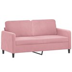 vidaXL Ensemble de canapés 3 Pièces rose velours