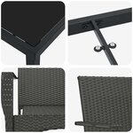 vidaXL Ensemble de salle à manger pour jardin 7 Pièces Noir Poly rotin