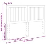 vidaXL Tête de lit Chêne fumé 140 cm Bois d'ingénierie