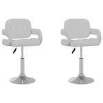 vidaXL Chaises pivotantes à manger lot de 2 blanc similicuir