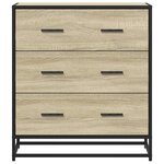 vidaXL Buffet chêne sonoma 68x35x76 cm bois d'ingénierie et métal
