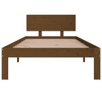 vidaXL Cadre de lit sans matelas Marron miel Bois pin massif 90x200 cm