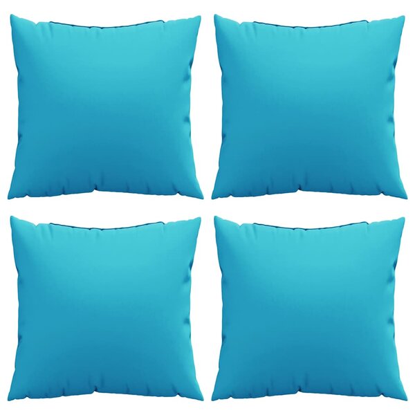 vidaXL Coussins décoratifs 4 Pièces Turquoise 40 x 40 cm tissu