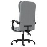 vidaXL Fauteuil inclinable de bureau Gris clair Tissu
