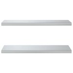 vidaXL Étagères murales 2 Pièces 75x30x3 cm argenté acier inoxydable