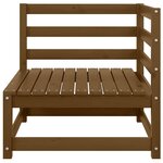 vidaXL Canapé 2 places de jardin avec coussins Marron miel