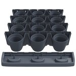 vidaXL Ensemble de jardinières verticales 12 Pièces Anthracite PP