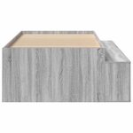 vidaXL Cadre de lit Gris Sonoma 100x200 cm