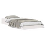 vidaXL Cadre de lit Blanc Bois massif en pin