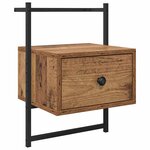 vidaXL Cabinet de chevet Bois ancien 35 x 30 x 51 cm Bois d'ingénierie