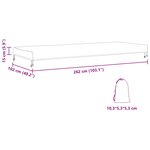vidaXL Housse de Table 102 x 262 x 15 cm tissu Rectangulaire Noir