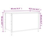 vidaXL Banc de rangement chêne sonoma 80x42 5x50 cm bois d'ingénierie