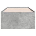 vidaXL Lit de jour et tiroirs gris béton 90x190 cm bois d'ingénierie