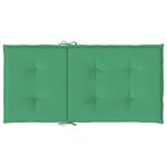 vidaXL Coussins de chaise de jardin à dossier bas lot de 4 vert