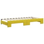 vidaXL Lit de jour avec gigogne et matelas jaune 90x200 cm velours