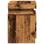 vidaXL Tables de chevet avec LED 2 Pièces vieux bois bois d'ingénierie