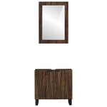 vidaXL Ensemble de mobilier de salle de bain 2 Pièces Noisette Marron