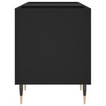 vidaXL Armoire à disques noir 121x38x48 cm bois d'ingénierie